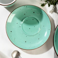 Блюдце DOTS menta, d=16 см No Brand
