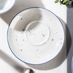 Блюдце кофейное DOTS nube, d=14 см No Brand