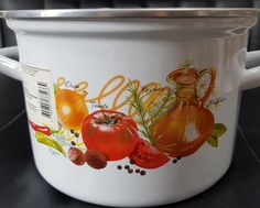 Кастрюля "Итальянская кухня" 3 л., эмаль, с крышкой Лысьвенские эмали