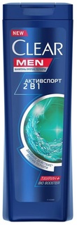 Шампунь Clear Men Активспорт против перхоти, 2 в 1, 200 мл