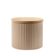 Банка для сыпучих продуктов «Дымка», 12?10 см, цвет бежевый No Brand