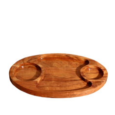 Поднос дерево с 3 нишами 39х23,5 см No Brand