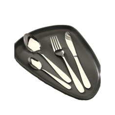 Набор столовых приборов на подставке «Элегант», 24 предмета, цвет серебряный No Brand