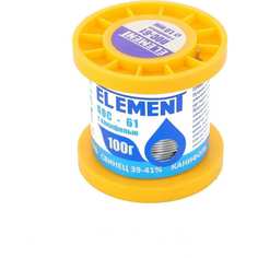 Припой ПОС 61 (1,0 мм; 100 гр. с канифолью) ELEMENT 17463