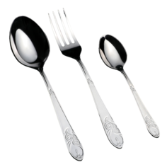 Набор столовых приборов «Узоры», 18 предметов, толщина 1,8 мм, цвет серебряный No Brand