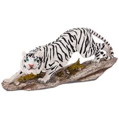 Фигурка новогодняя Lefard Белый тигр 252-894 15х10х36 см белый