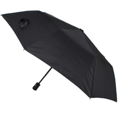 Зонт складной мужской полуавтоматический Flioraj 11001 FJ черный