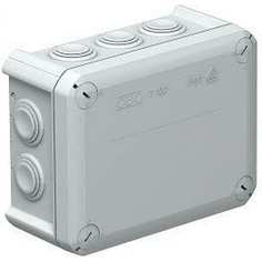 Распределительная коробка OBO Bettermann 150х116х67 мм, IP66, T100, 10х25 светло-серая 200