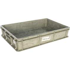 Морозостойкий сплошной ящик Тара.ру 600х400х120 мм, серый 16395