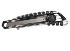 Канцелярский нож BRAUBERG Metallic 18 мм роликовый фиксатор резиновые вставки металл 23715