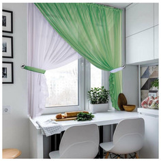 Штора для кухни Nivasan Лола 290*170см цвет бутылочный