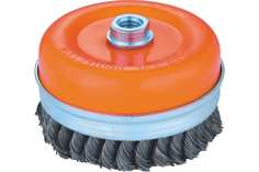Щетка чашечная усиленная для УШМ (125 мм; M14; крученая проволока) Кратон 1 11 02 011