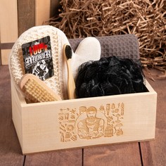 Набор подарочный Этель "100% мужик" полотенце и аксс (6 предм) No Brand