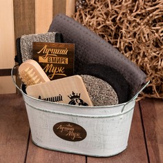 Набор подарочный Этель "Лучший муж" полотенце и аксс ( 6 предметов) No Brand