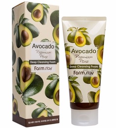 Пенка для умывания Farm stay AVOCADO CLEANSING FOAM 180мл