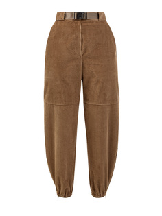 Вельветовые брюки Utility Jogger с разрезами на молниях Brunello Cucinelli