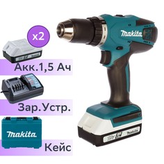 Акк. безударная дрель-шуруповерт Makita DF457DWE