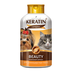 Шампунь-бальзам для собак RolfClub Keratin+Beauty для длинношерстных, кератин, 400 мл