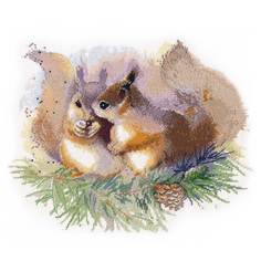 Набор для вышивания ОВЕН "Белочки" 30*25см