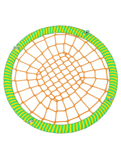Подвесные Качели гнездо размер 140 см КТ/РГ/140/72/16/8/Ж/З-О/КГ Jinn
