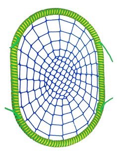 Овальные подвесные качели гнездо 100x120 см KST-527135 Jinn