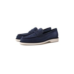 Замшевые пенни-лоферы Santoni