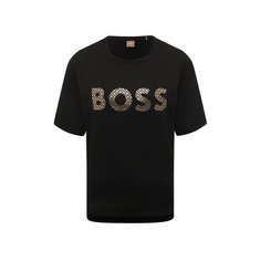 Хлопковая футболка BOSS