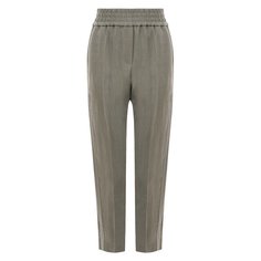Брюки из вискозы и льна Brunello Cucinelli