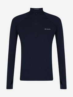 Термобелье верх мужское Columbia Midweight Stretch Long Sleeve Half Zip, Синий