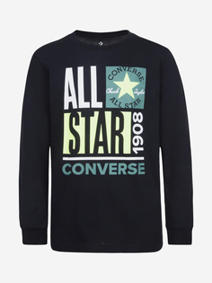 Лонгслив для мальчиков Converse All Star Stack Up, Черный