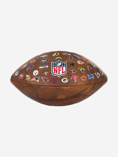 Мяч для американского футбола Wilson NFL 32 TEAM LOGO, Коричневый