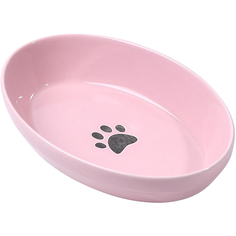 Миска для животных Foxie Paw on Pink керамическая 16х11х4 см 230 мл розовый