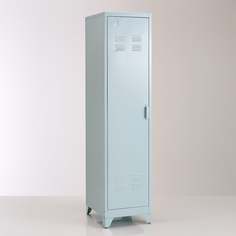 Шкаф с 1 дверкой из металла hiba синий (laredoute) синий 43x180x50 см.