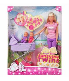 Кукла Штеффи с коляской, набор Sunshine Twins Simba 5738060 ассортимент