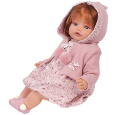 Кукла озвученная Antonio Juan Изабелла в светло-розовом, 42 см, плачет, мягконабивная