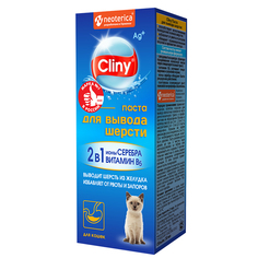 Паста для выведения шерсти для кошек и хорьков Cliny, 30 мл