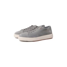 Замшевые кеды Santoni