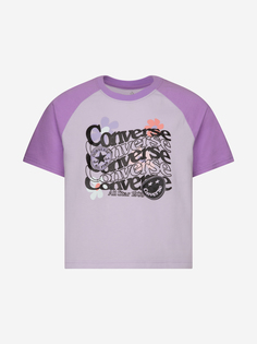 Футболка для девочек Converse Floral Graphic, Фиолетовый