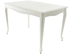 Стол «кабриоль» (аврора) белый 155x75x80 см. Avrora