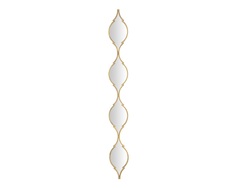 Зеркало настенное wanne (to4rooms) золотой 15.5x122.0x2.0 см.