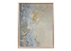Холст бабочки (garda decor) серебристый 60x80 см.