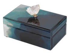 Шкатулка (glasar) синий 13.0x13.0x21.0 см. ГЛАСАР