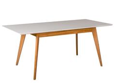Стол раскладной лунд белый (r-home) белый 140x75x80 см.