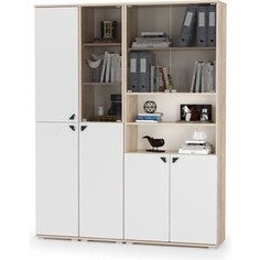 Компьютерный стол Моби Бостон №48 дуб эндгрейн элегантный/милк рикамо софт, универсальная сборка (1023185) Mobi