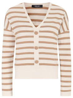 Пуловер шелковый в полоску Free Age