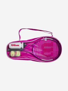 Ракетка для большого тенниса детская Wilson Ultra Pink Starter Set 25, Розовый