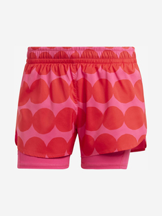 Шорты женские adidas Marimekko 2 in 1, Красный