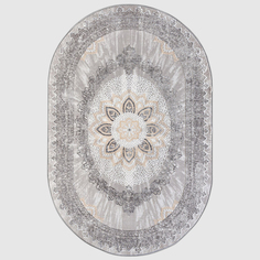 Ковер Sofia Rugs Nova овальный серый с узорчатым рисунком, 80x150 см