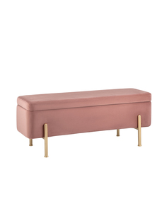 Банкетка болейн с ящиком велюр розовый (stoolgroup) розовый