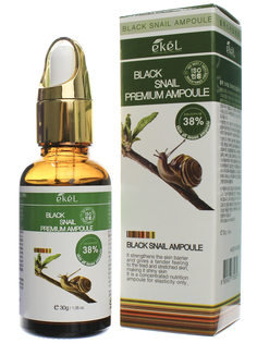 Сыворотка для лица с муцином улитки Ekel Black Snail Premium Ampoule 30 гр